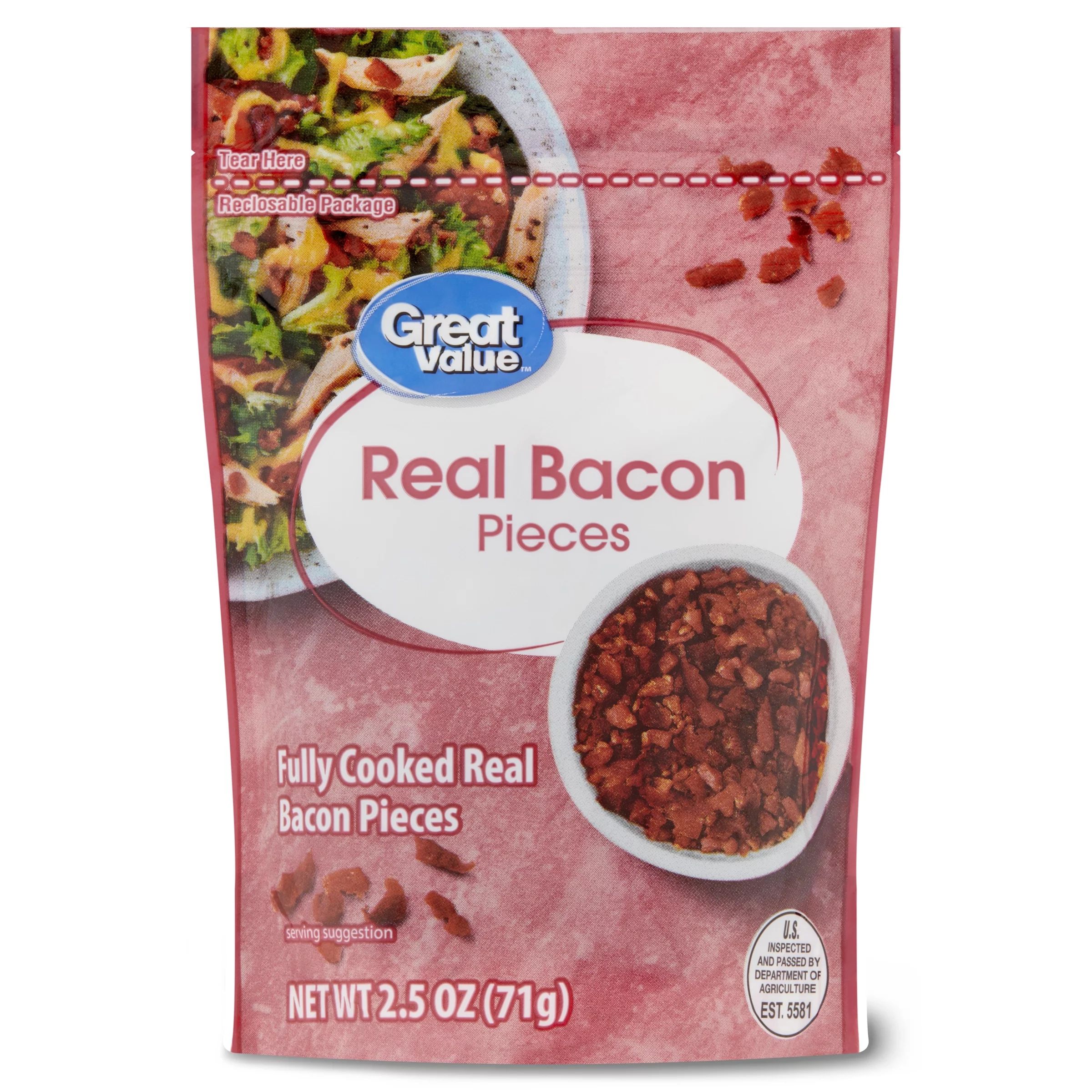 Great Value Real Bacon Pieces, 2.5 oz | Walmart (US)