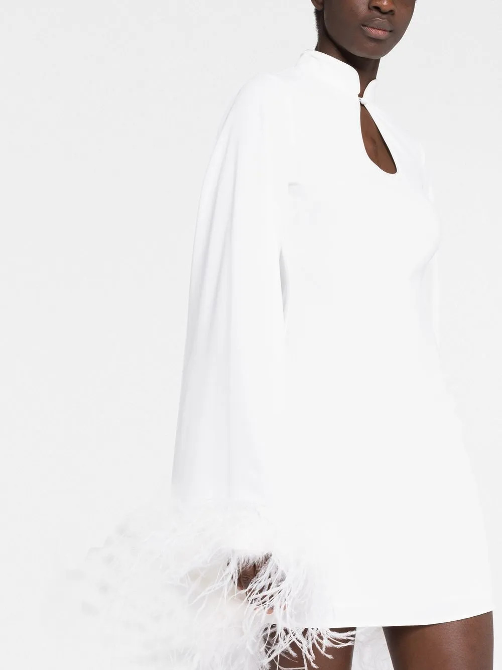 De La Vali Genevieve feather-trimmed Dress - Farfetch | Farfetch Global