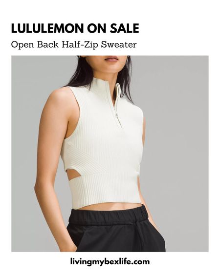 New lululemon on sale, we made too much, markdown 

Open Back Half Zip Sweater 

#LTKSaleAlert #LTKFitness #LTKActive