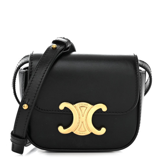 Shiny Calfskin Mini Triomphe Black | FASHIONPHILE (US)