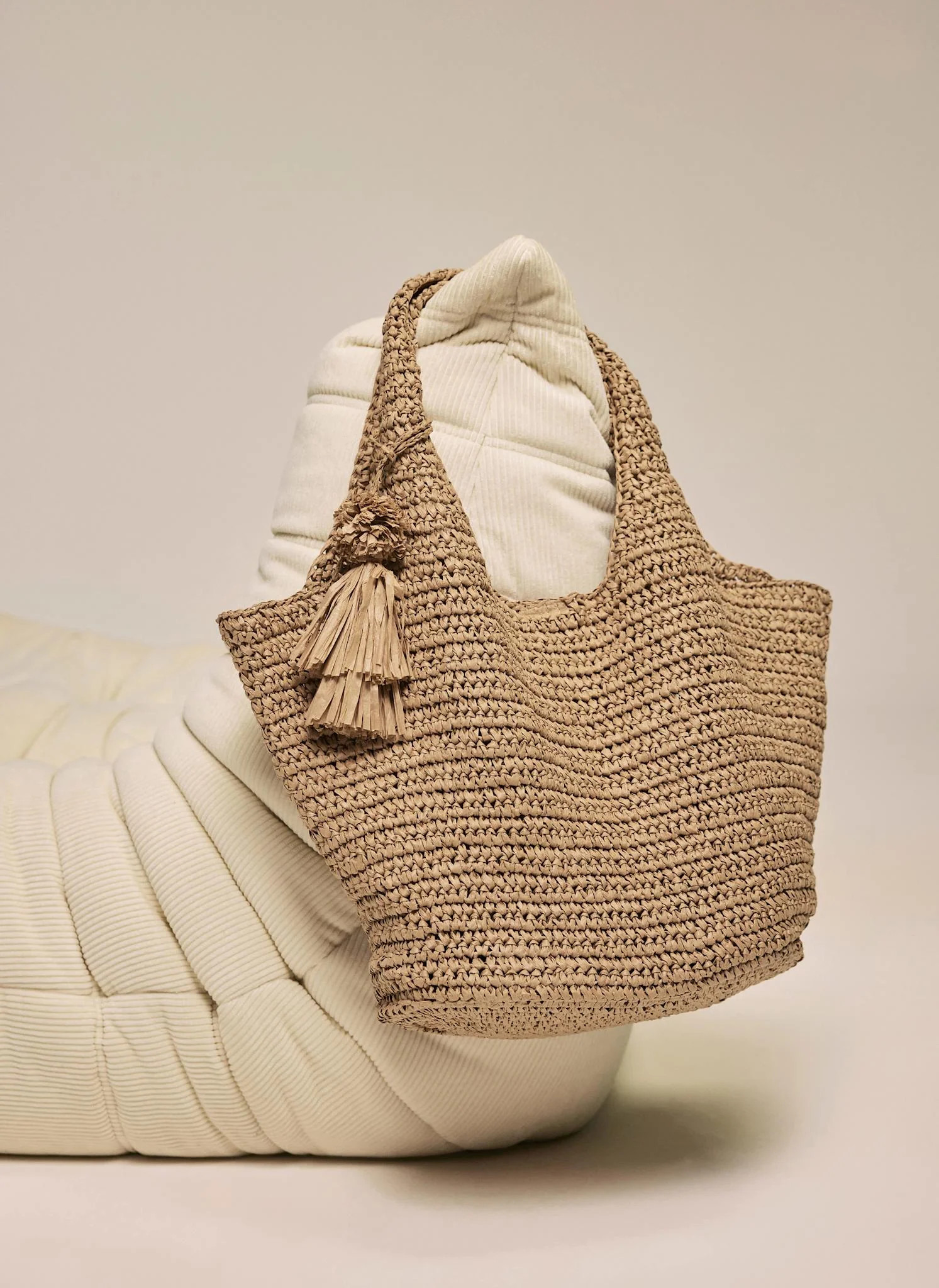 Neutral Oversized Tote Bag | Mint Velvet