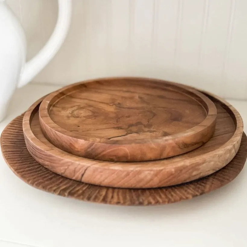 Teak Plates - Set of 3
 – Cove Home | Cove Home