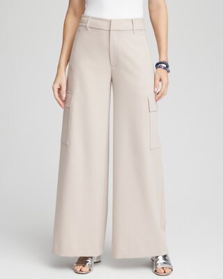 Women's Cargo Relaxed Straight Leg Pants in Neutral size 4 | Chico's | Chico's