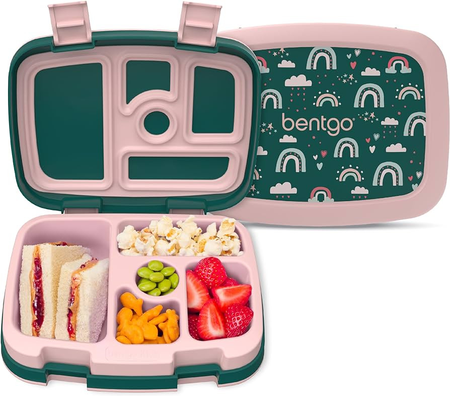 Bentgo Kids Prints Leak-Proof, 5-Compartment Bento-Style Kids Lunch Box - Ideal Portion Sizes for... | Amazon (US)