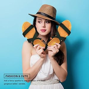 DAYDAYGO Women's Elastic Flat Sandals | Amazon (US)
