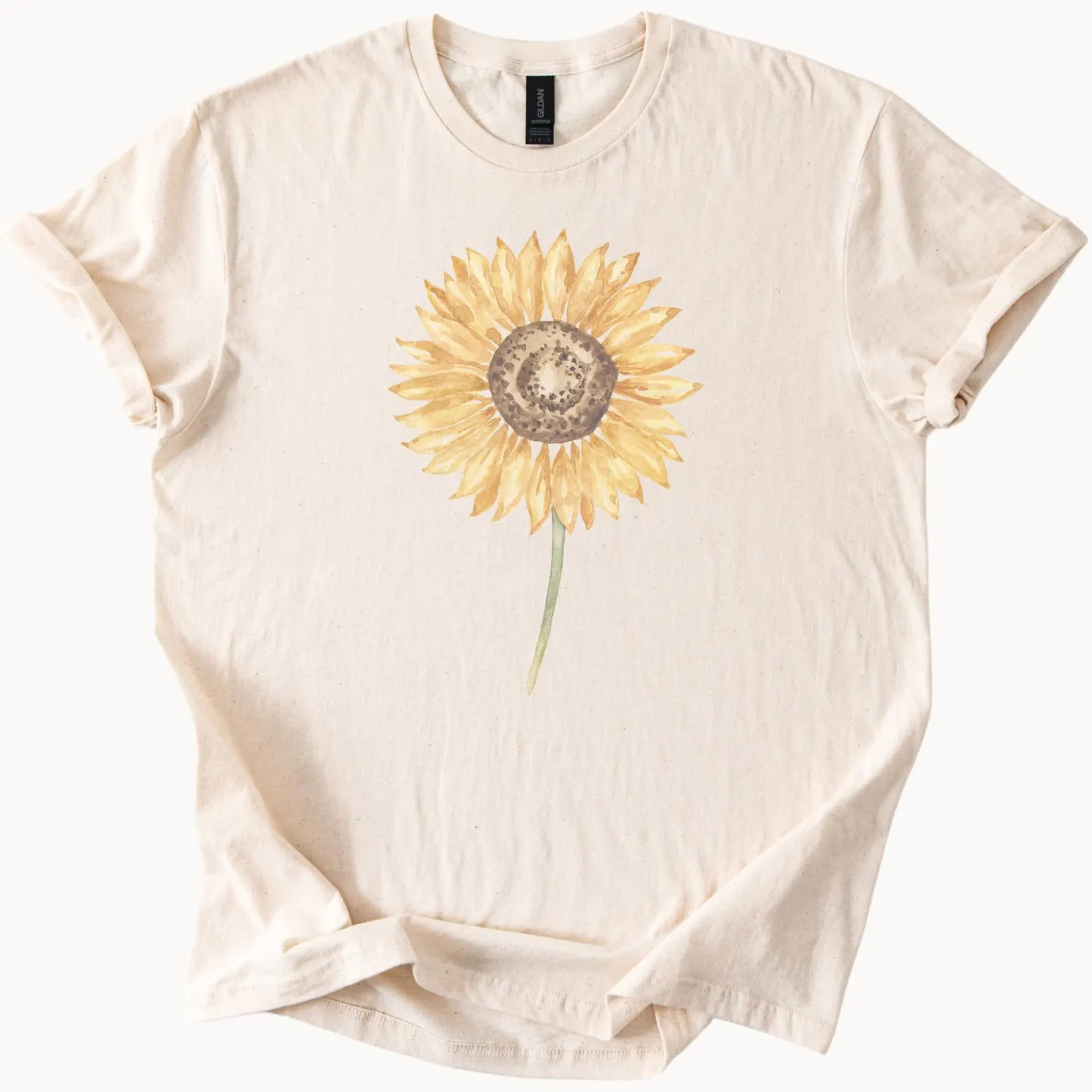 Sunflower Graphic Shirt Watercolor Sunflower Tee Nature Inspired Sunflower T Shirt Botanical Flow... | Etsy (Global)
