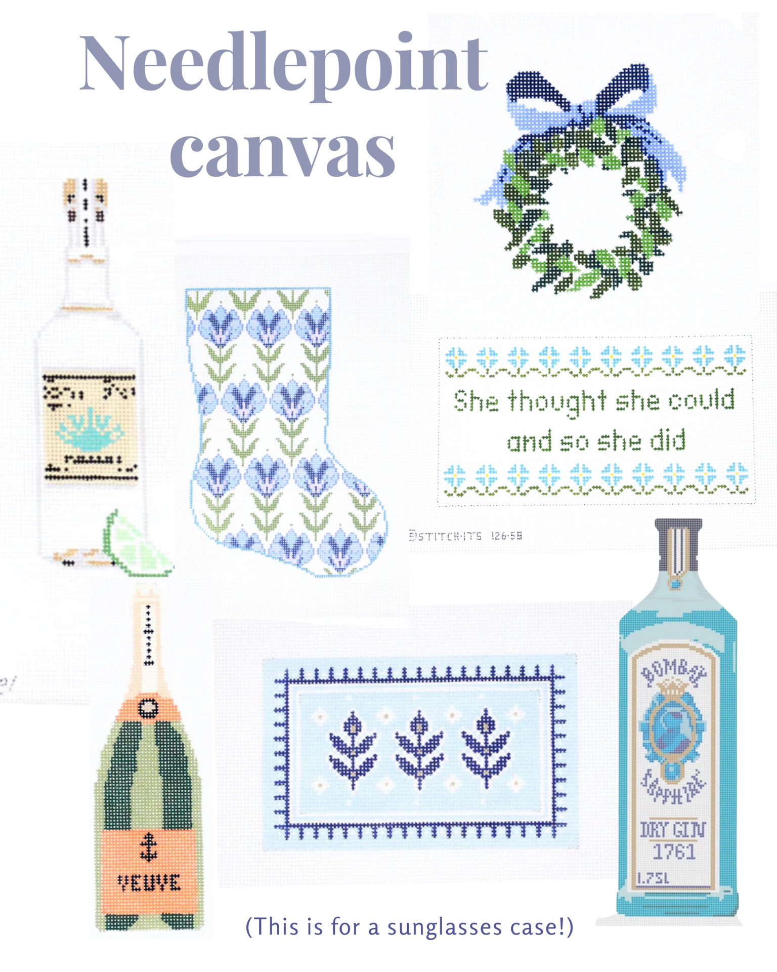 A bunch of you responded on my stories today that you were interested in trying needlepoint! I’ve linked some adorable canvases for you so that you can get started on a fun project! Which one would you want to try first? 

Needlepoint canvas
Grandmillennial style decor 
DIY craft Christmas home 
Veuve 
Chinoiserie style chic 

#LTKSeasonal #LTKhome #LTKunder100