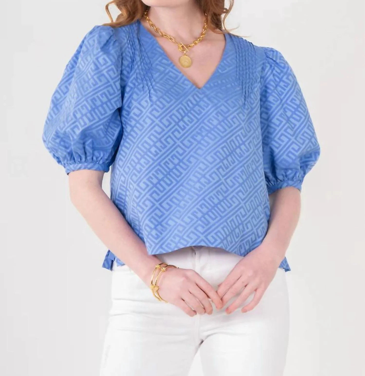 Penny Top In Blueberry Monogram | Shop Simon