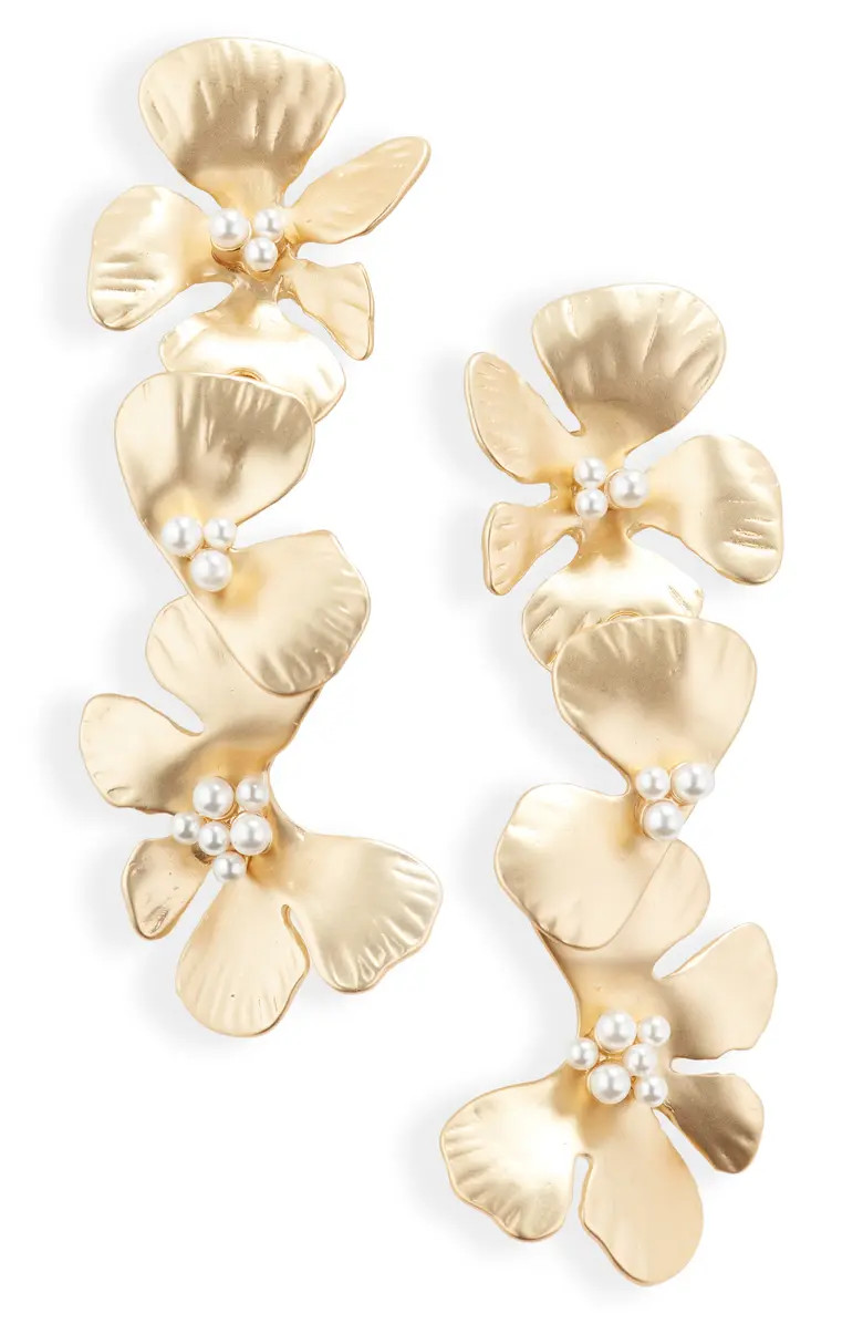 Nordstrom Imitation Pearl Flower Drop Earrings | Nordstrom | Nordstrom