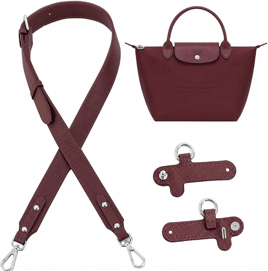 Crossbody Strap Conversion Kit Compatible with Longchamp Le Pliage S/M Bags, Adjustable Leather P... | Amazon (US)