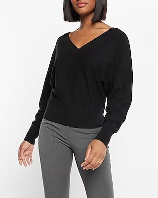 Ultra Soft Double V-Neck Dolman Sleeve Sweater | Express