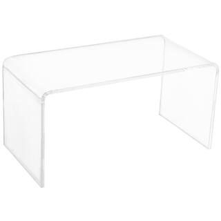 32 in. Clear 16 in. Rectangular Acrylic Coffee Table with Water-Resistant Materials | The Home Depot