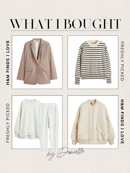 What I bought: H&M winter finds. 

Classic blazer, blazer style, workwear, striped sweater, bomber jacket, H&M outfit, winter outfit

#LTKstyletip #LTKunder100 #LTKSeasonal