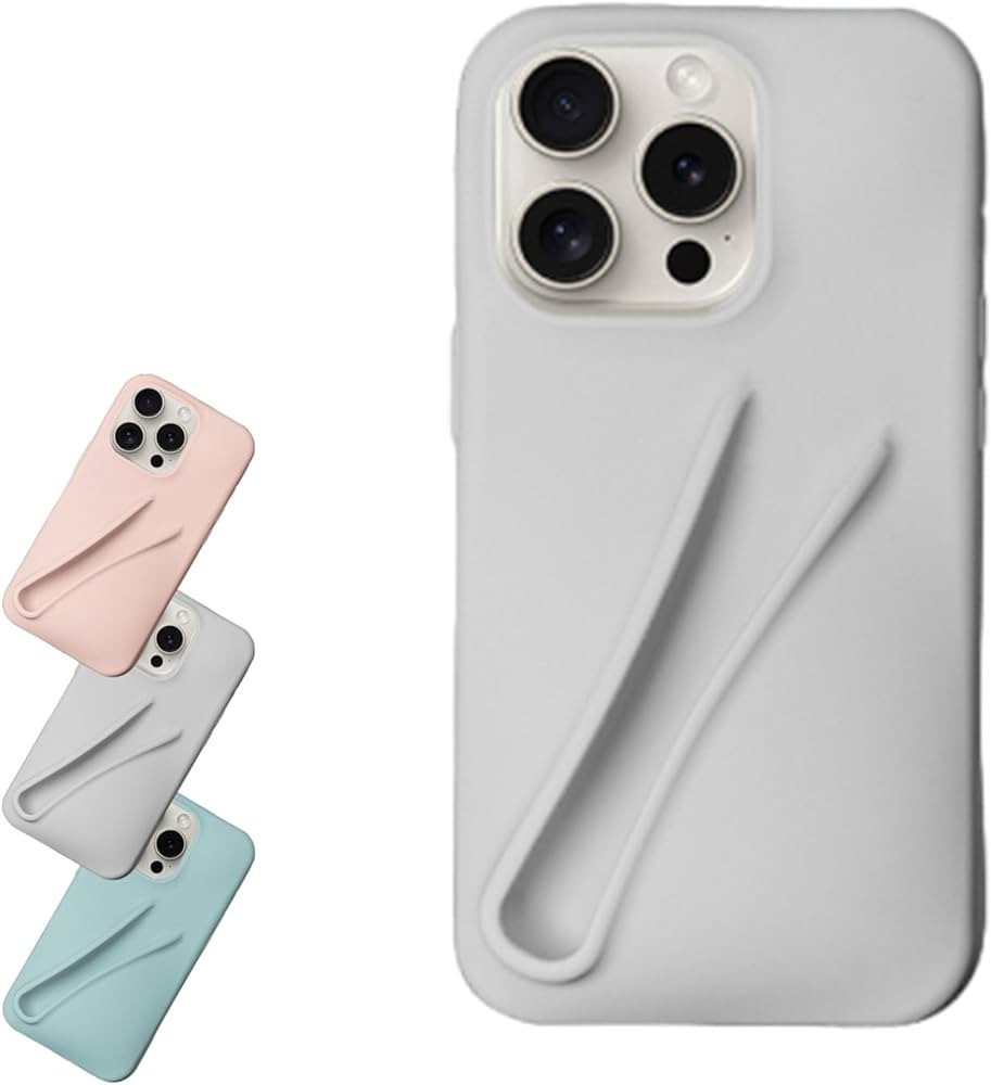 Lip Gloss Holder Phone Case, Liquid Silicone Camera Protection Phone Case with Microfiber Lining ... | Amazon (US)