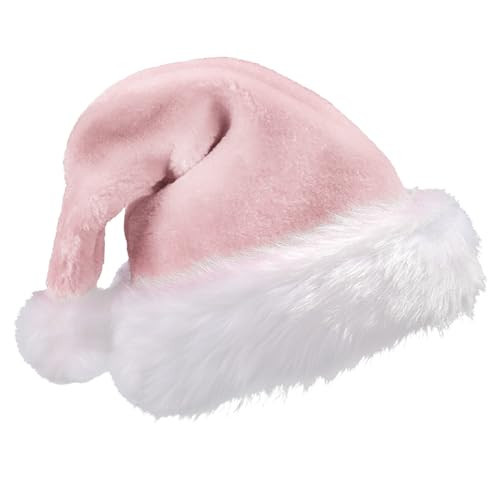 GlyinnHe Pink Christmas Santa Hats for Adults Christmas New Year Party Decorations and Supplies | Amazon (US)