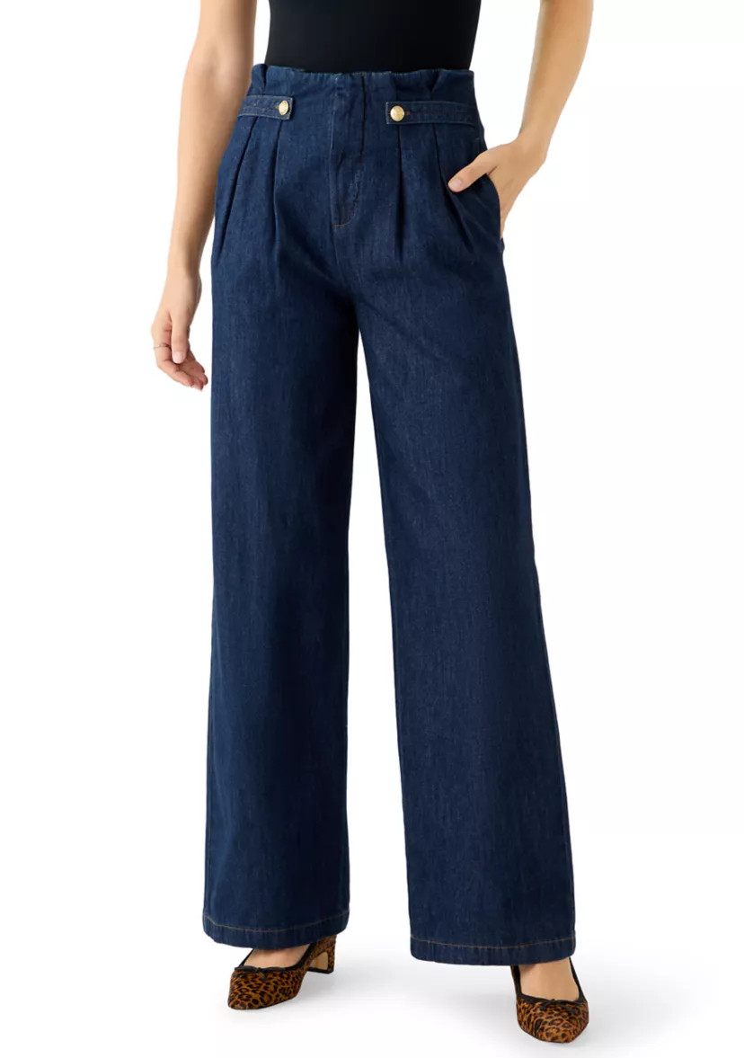Women's Wide Leg Denim Trousers | Belk