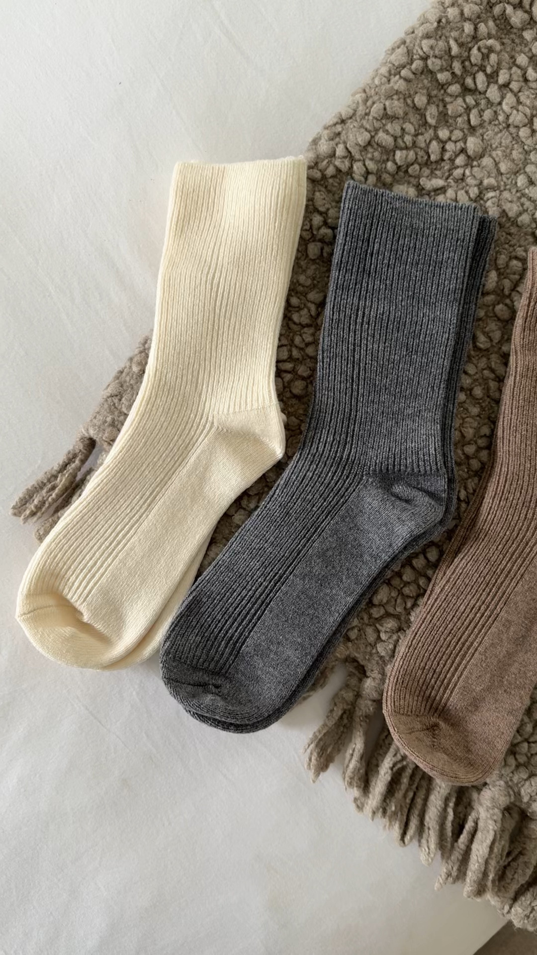 3 pack of wool cashmere socks under $40 & several colors. Plan to wear with loafers, clogs etc. be sure to hang dry. These fabrics may naturally pill over time, but can use a fabric shaver 

Amazon socks, Amazon find 

#LTKFindsUnder50 #LTKFindsUnder100