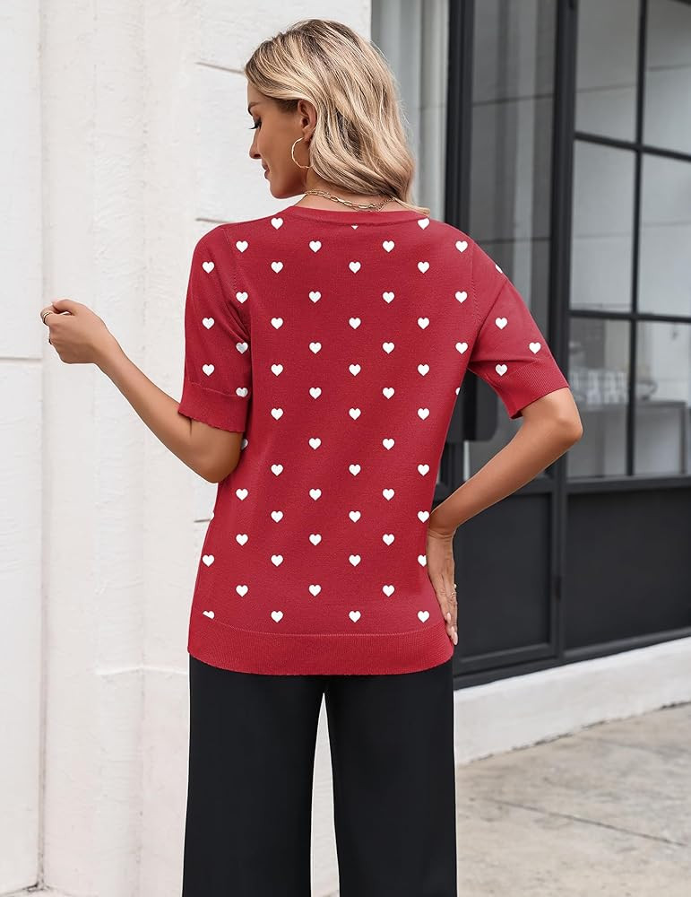 Zeagoo Women's Short Sleeve Sweater 2026 Spring Summer Tops Lightweight Casual V Neck Sweaters Dr... | Amazon (US)