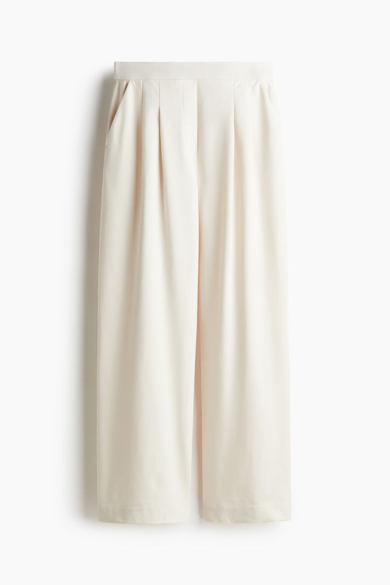 H & M - Wide-Leg Pants - White | H&M (US + CA)