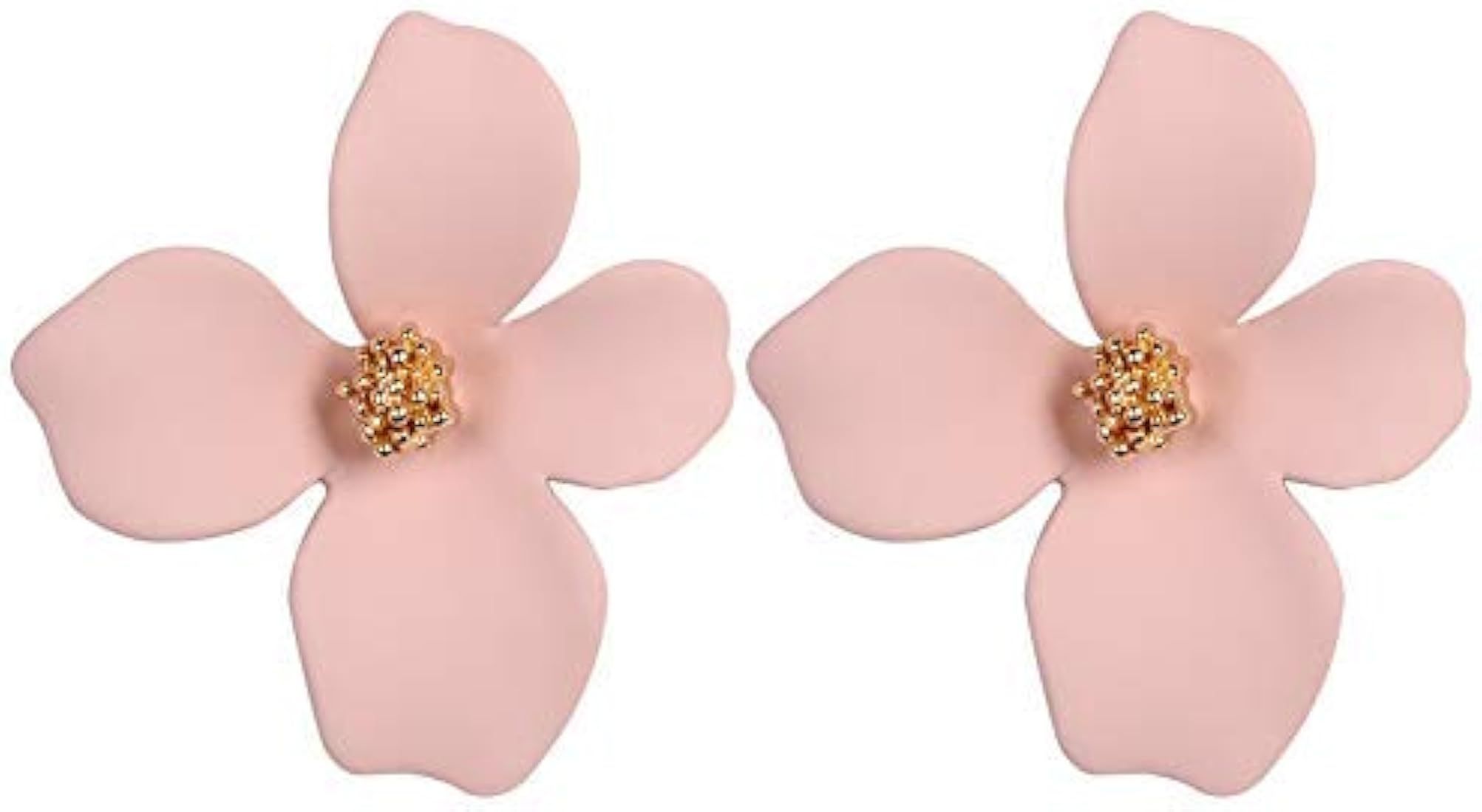 Boho Stud Earrings for Women - Chic Flower Statement Earrings with Gold Flower Bud, Great for Sis... | Amazon (US)