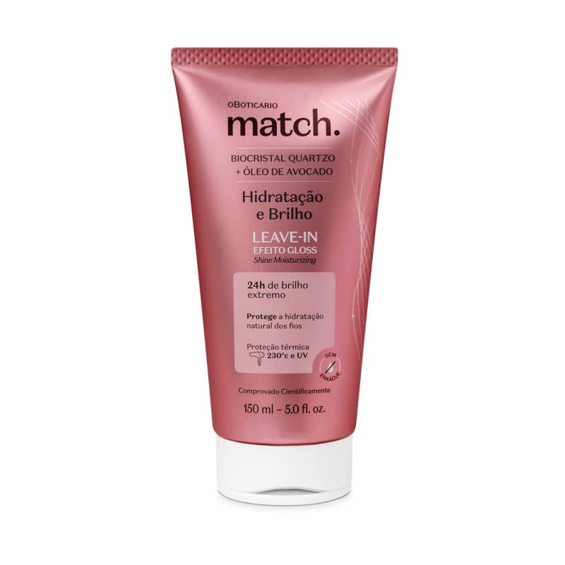 Leave-In Efeito Gloss Match Hidratação e Brilho 150ml | oBoticario (BR)