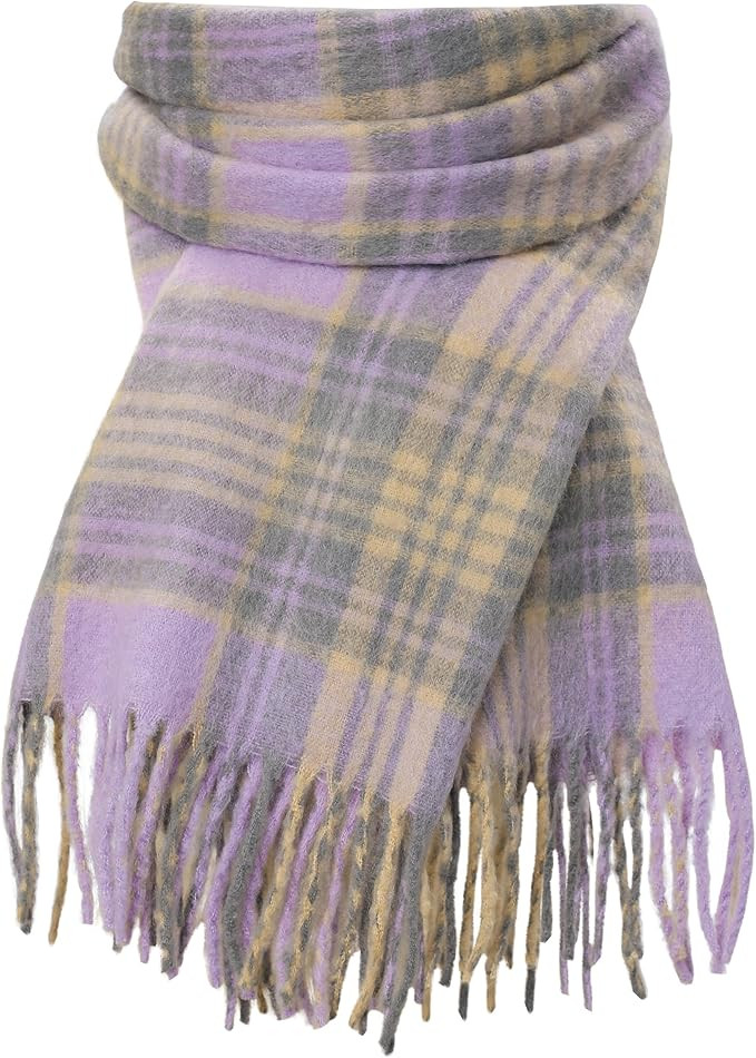 DOFOWORK Winter Scarf for Women - Winter Scarves for Women/Men​ 81"×18" Tassel Blanket Scarf W... | Amazon (US)