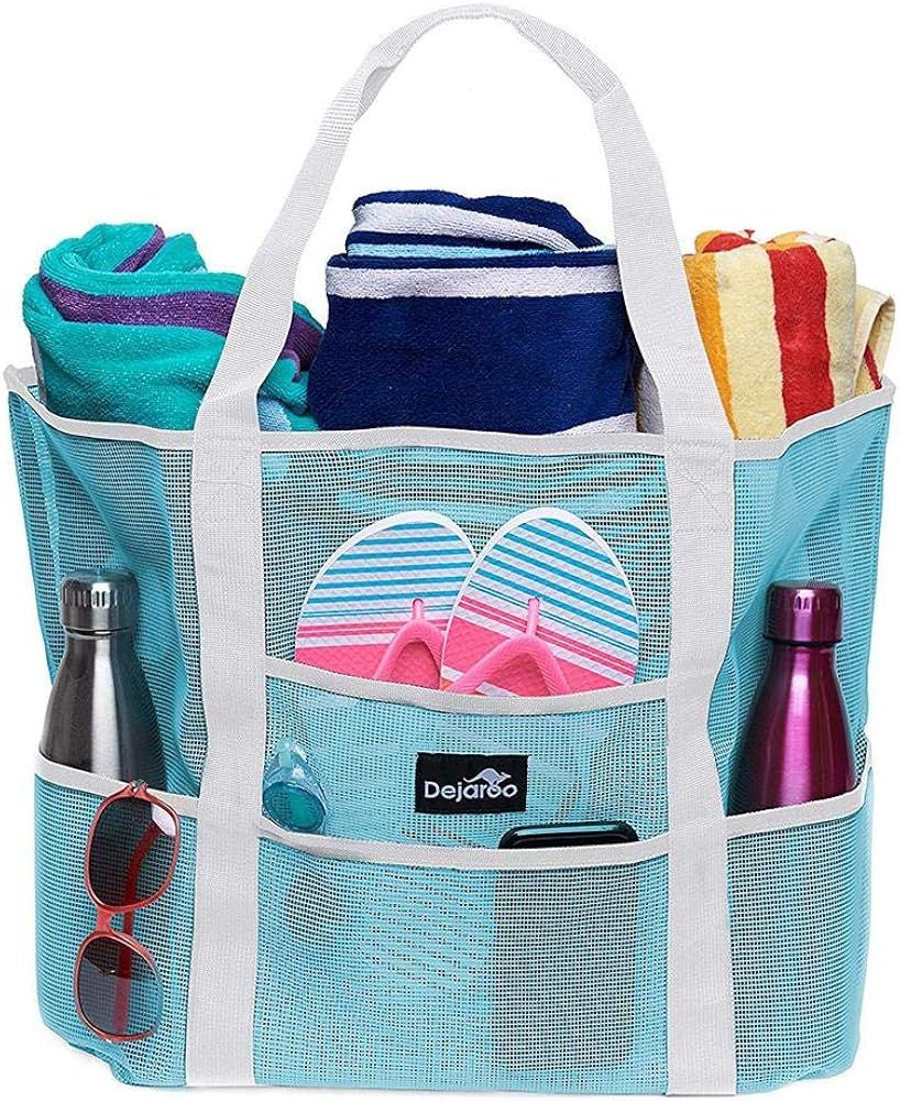 Dejaroo Mesh Beach Bag - Lightweight Tote Bag For Toys & Vacation Essentials | Amazon (US)