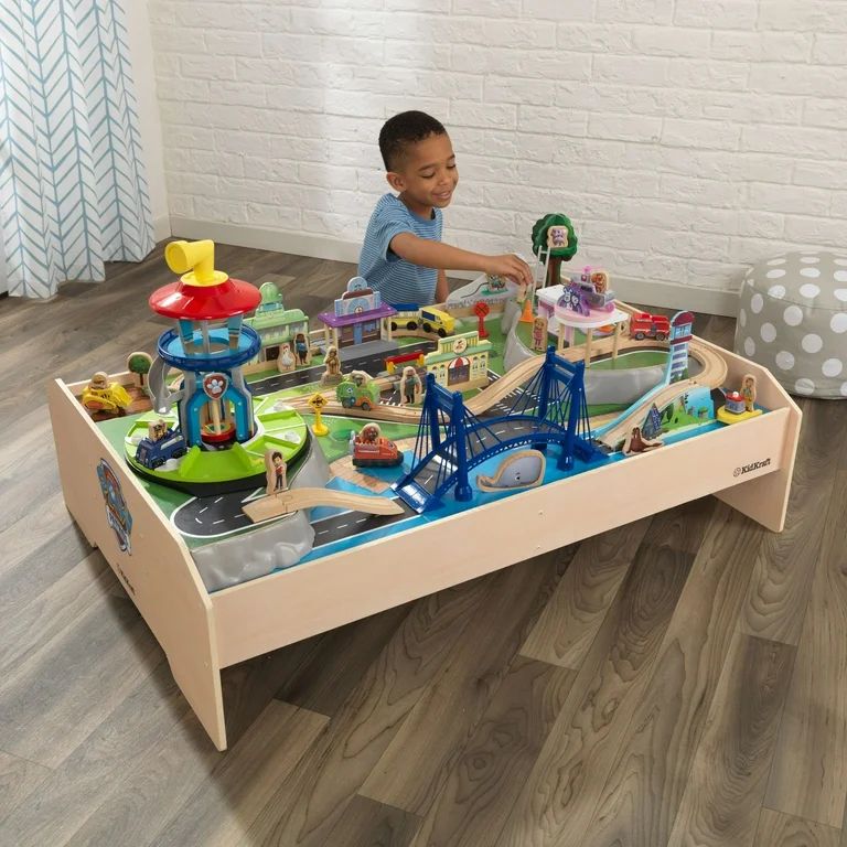 KidKraft PAW Patrol Adventure Bay Wooden Play Table with Rotating Lookout Tower, 73 Pieces - Walm... | Walmart (US)