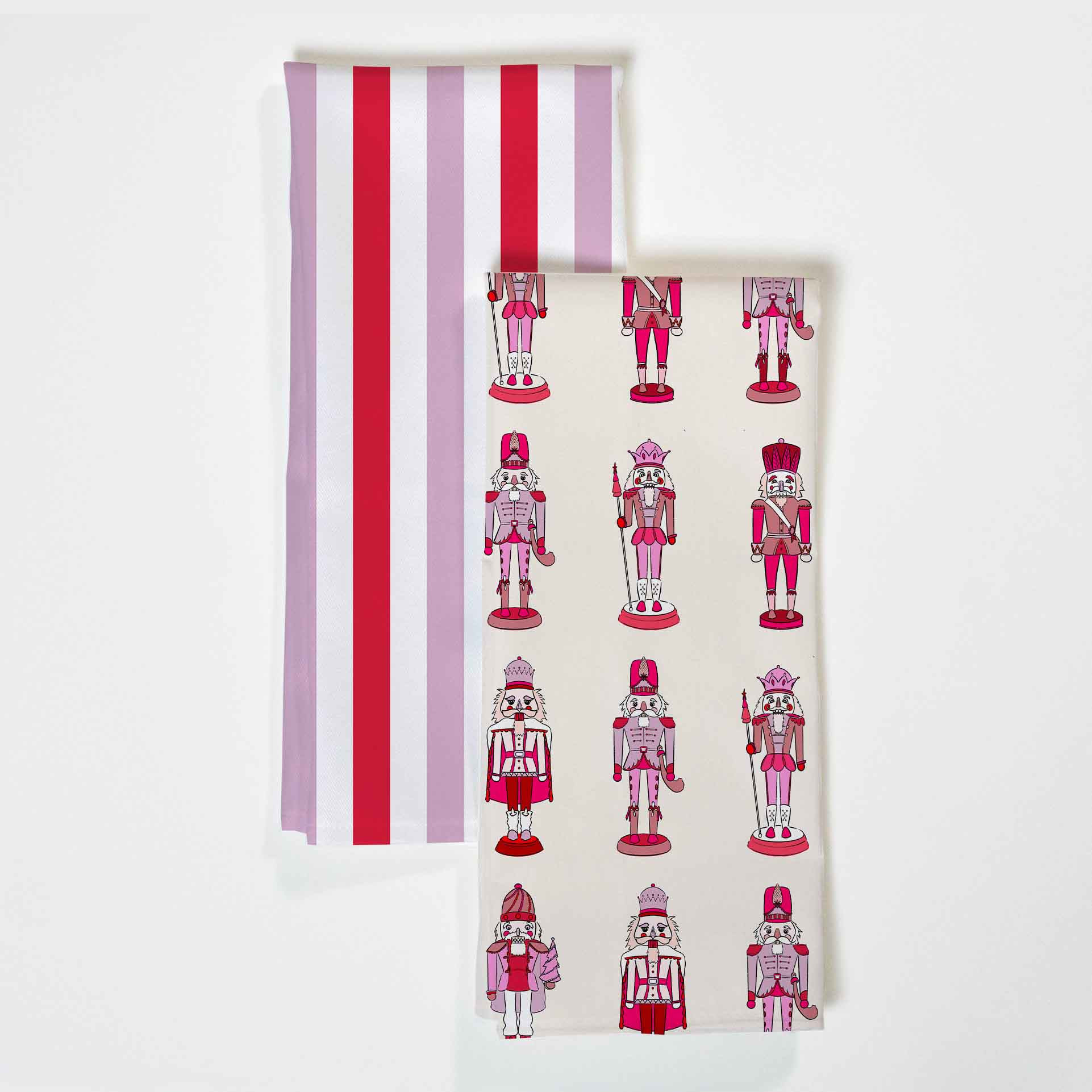 Holiday March Candy Stripe Tea Towel Set | Katie Kime Inc