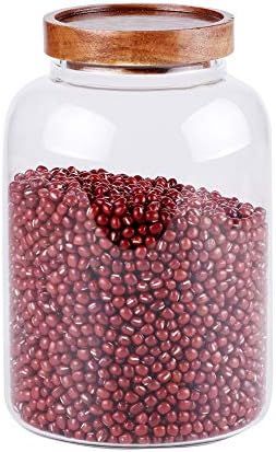 Large Glass Food Canisters, 66 FL OZ(1950ml) Kitchen Serving Stoarge Container with Airtight Acac... | Amazon (US)
