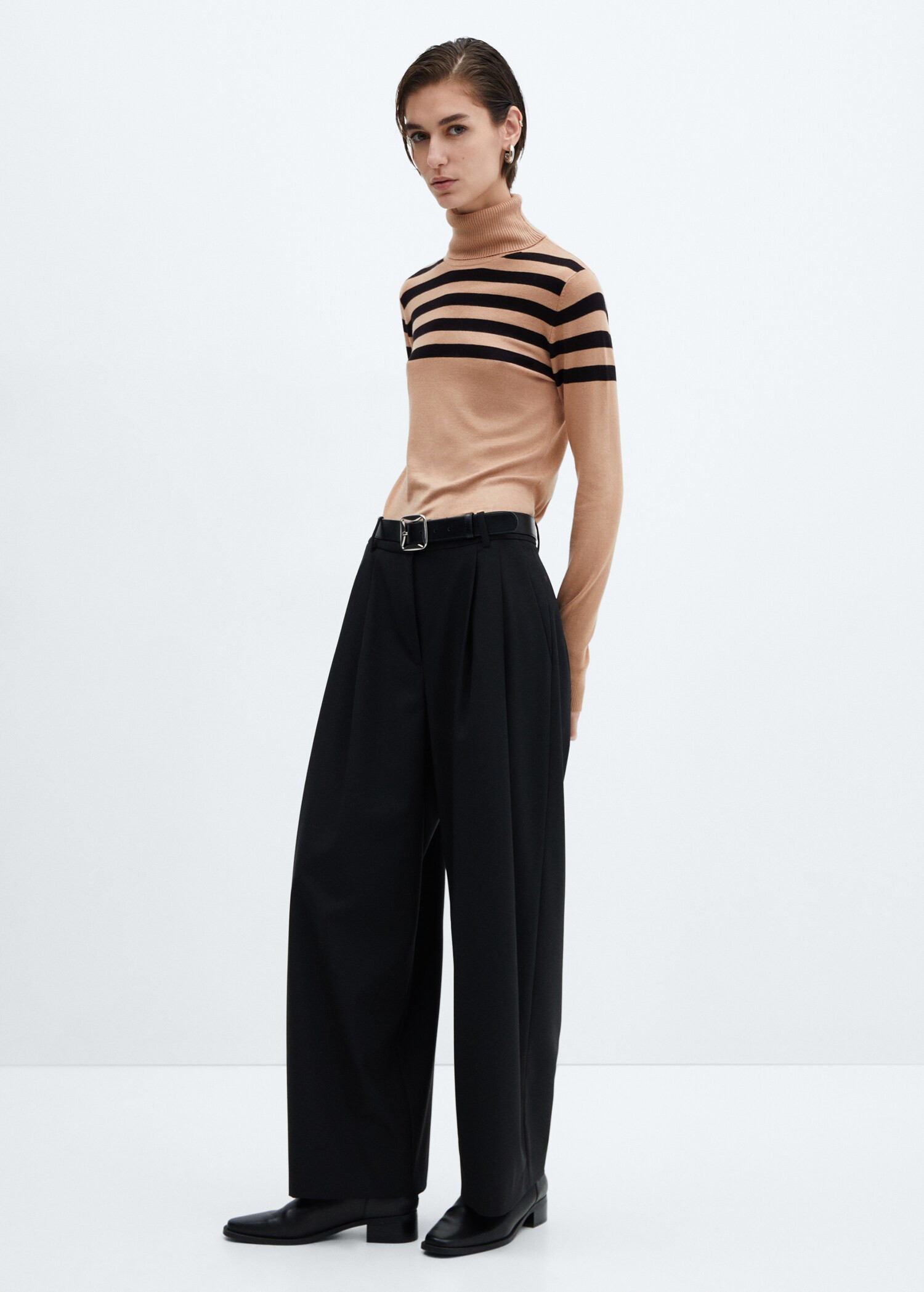 Fine-knit turtleneck sweater - Women | MANGO USA | MANGO (US)