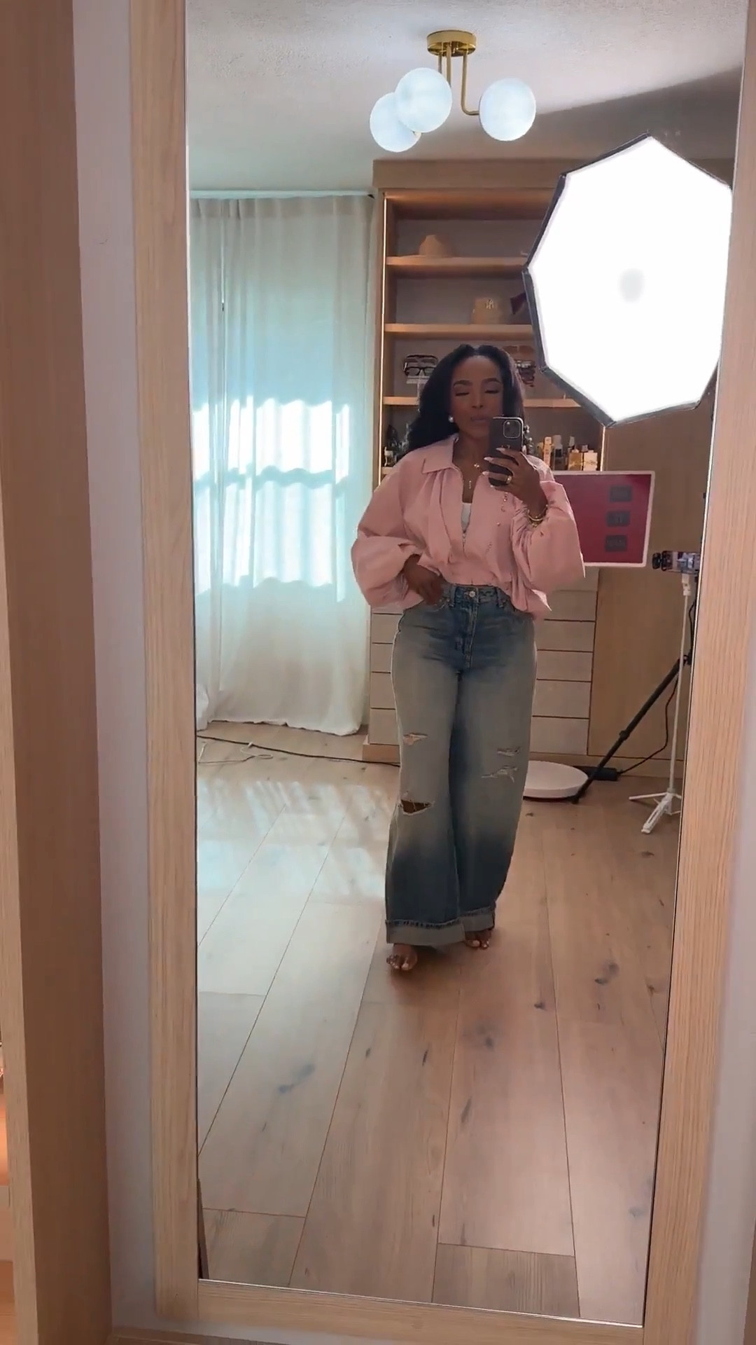 Scroll to shop!! This casual denim outfit featuring relaxed distressed jeans paired with a soft blush jacket for an easy everyday look.

Perfect for casual days, errands, coffee runs, travel days, or laid-back weekend outfits.

#LTKootd #LTKdayinmylife #LTKPetite

#LTKootd #LTKgrwm #LTKdayinmylife