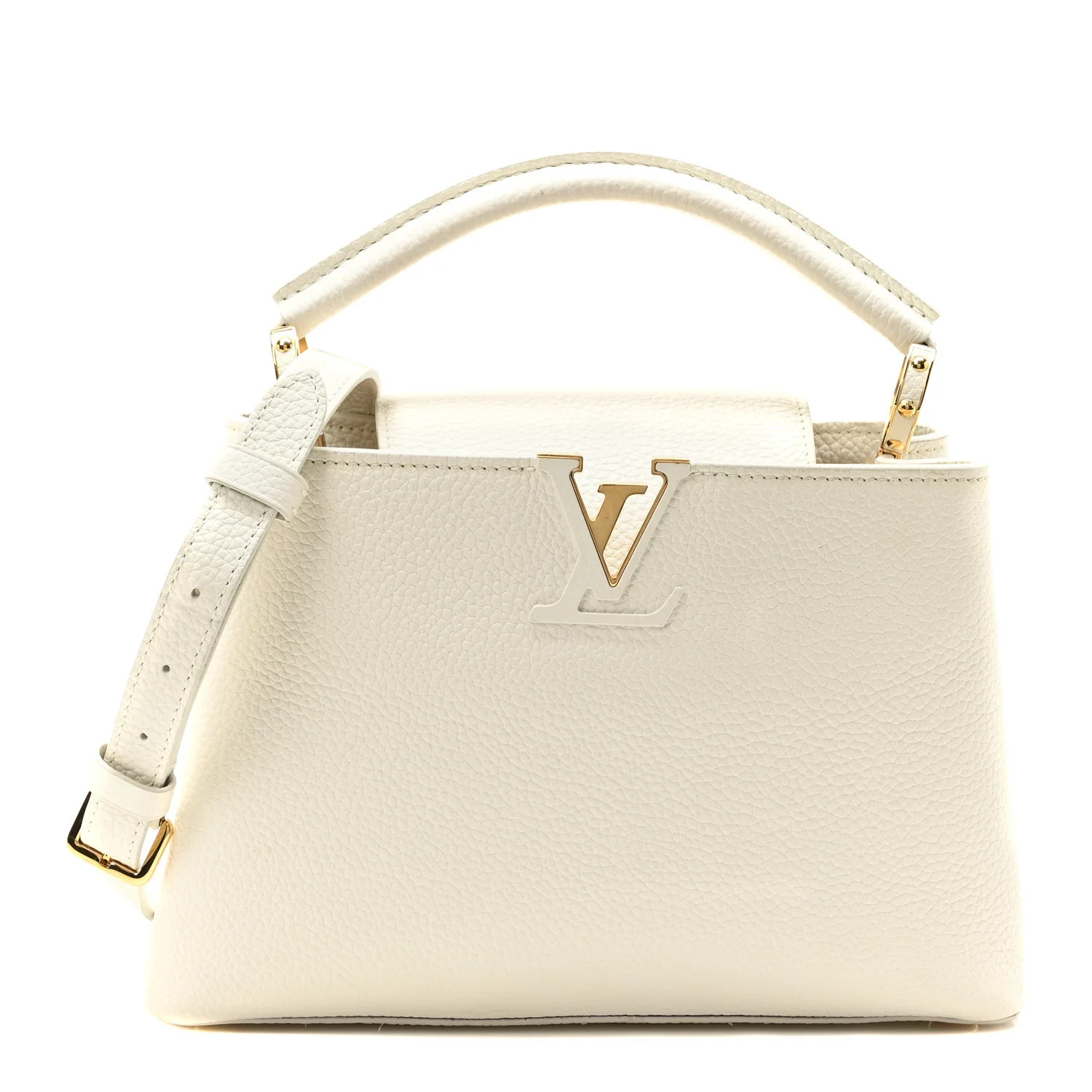 Taurillon Capucines BB Blanc Casse | FASHIONPHILE (US)
