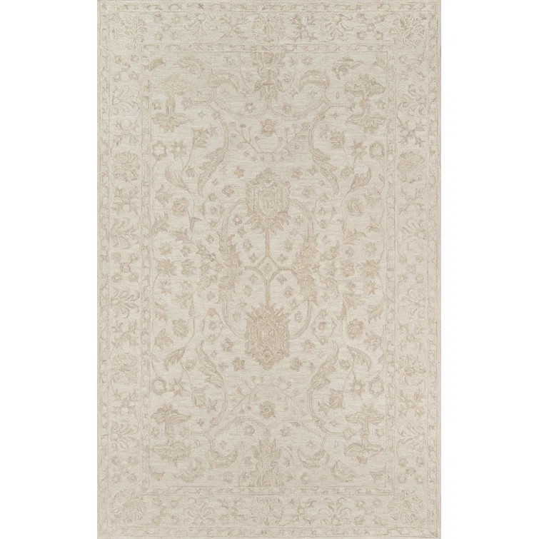 Cece Wool Beige Rug | Wayfair North America