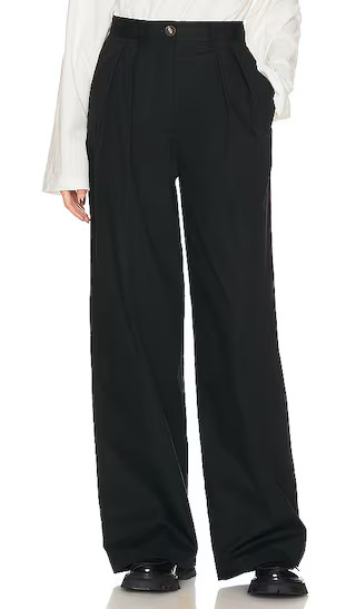 Cotton Poplin Trouser in Black | Revolve Clothing (Global)