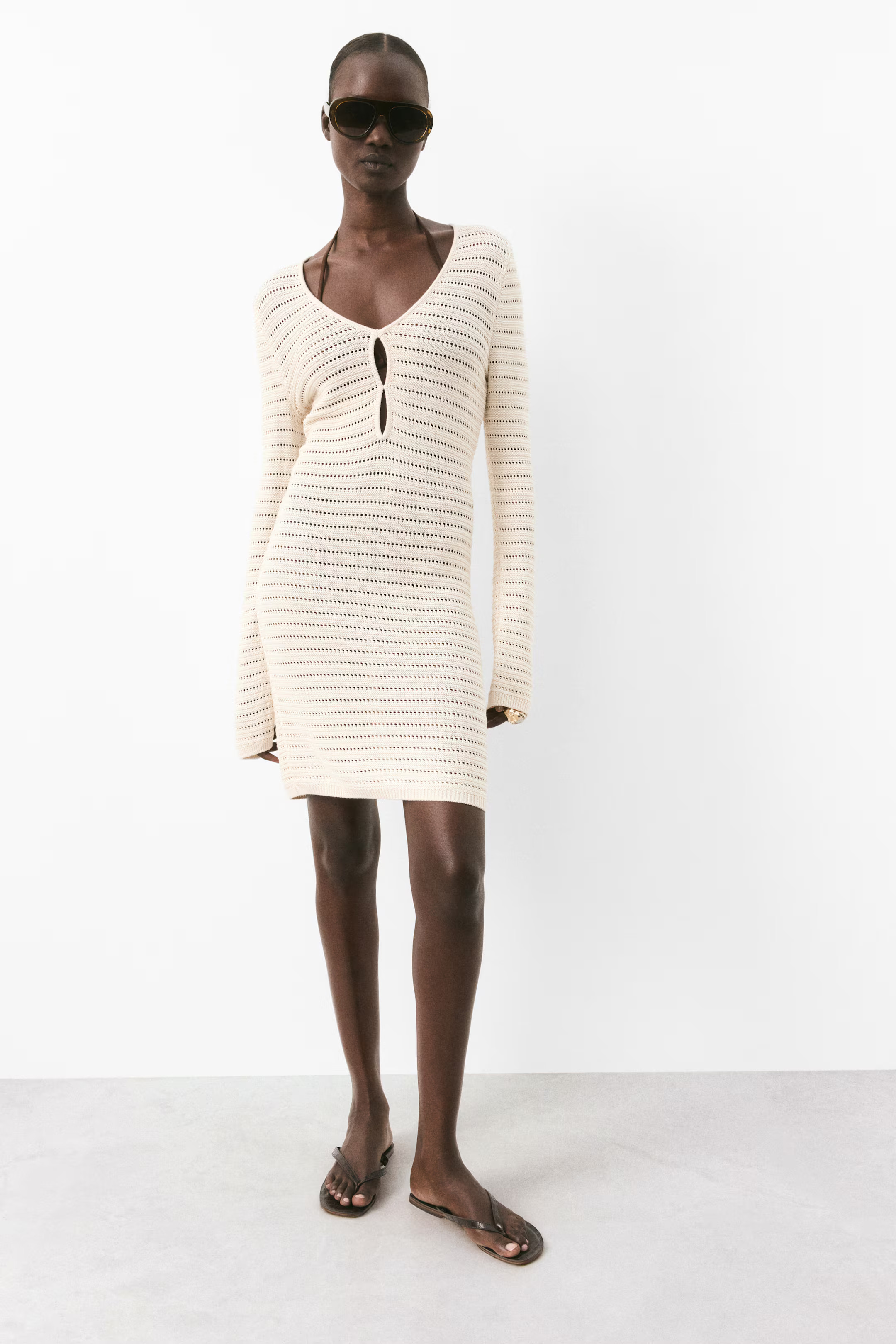 Pointelle-knit dress | H&M (UK, MY, IN, SG, PH, TW, HK)