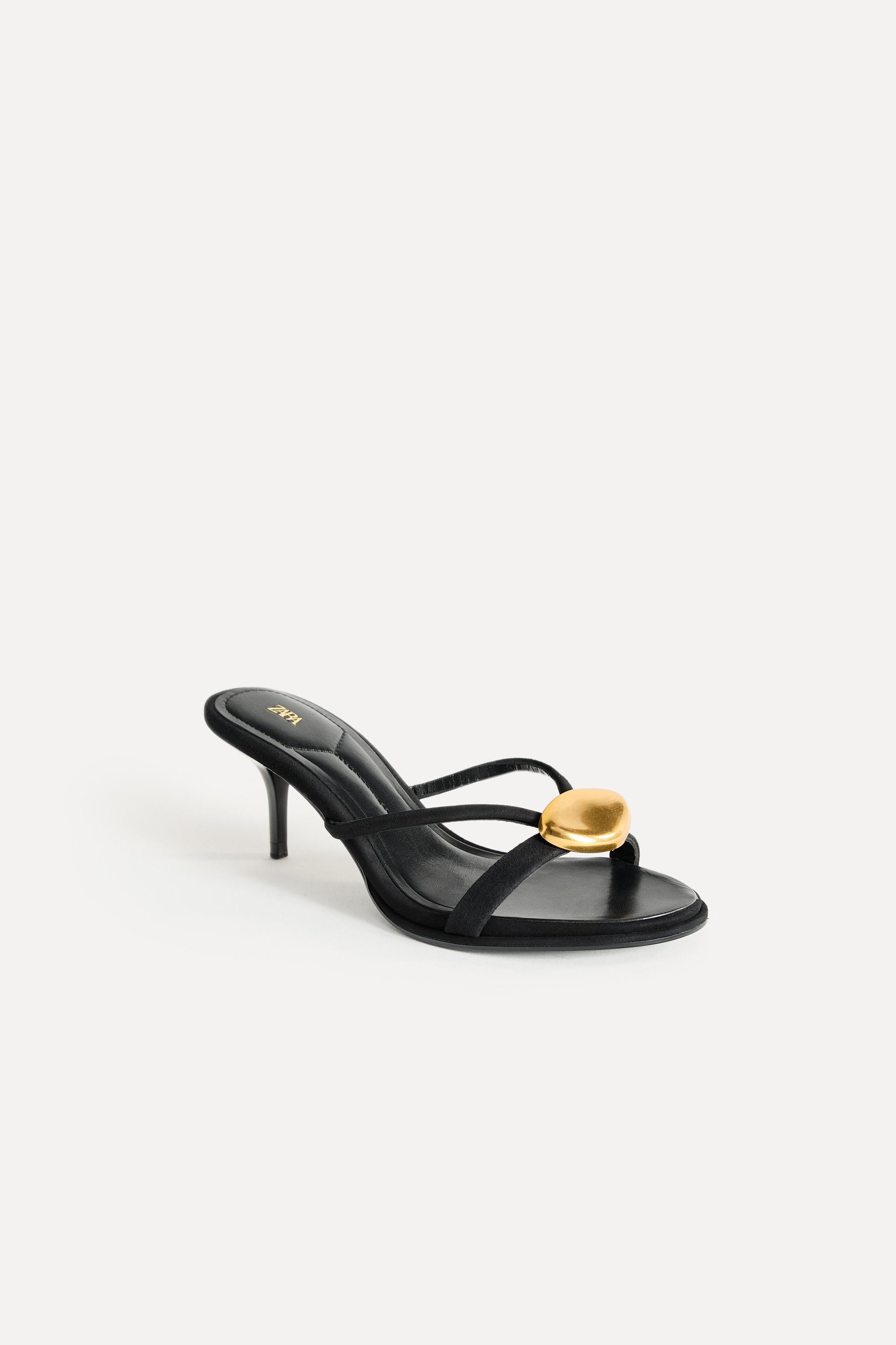 METALLIC LEATHER DETAIL SANDAL 50TH ANNIVERSARY | Zara US