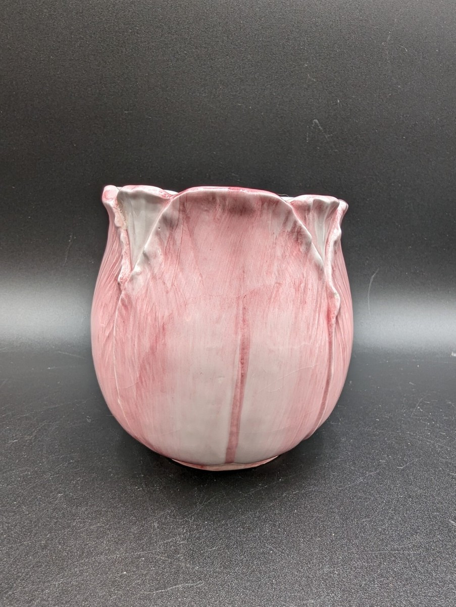 Vintage Pink Tulip Ceramic Planter Vase 4" Tall 3" Wide - Lovely Spring Flower  | eBay | eBay US