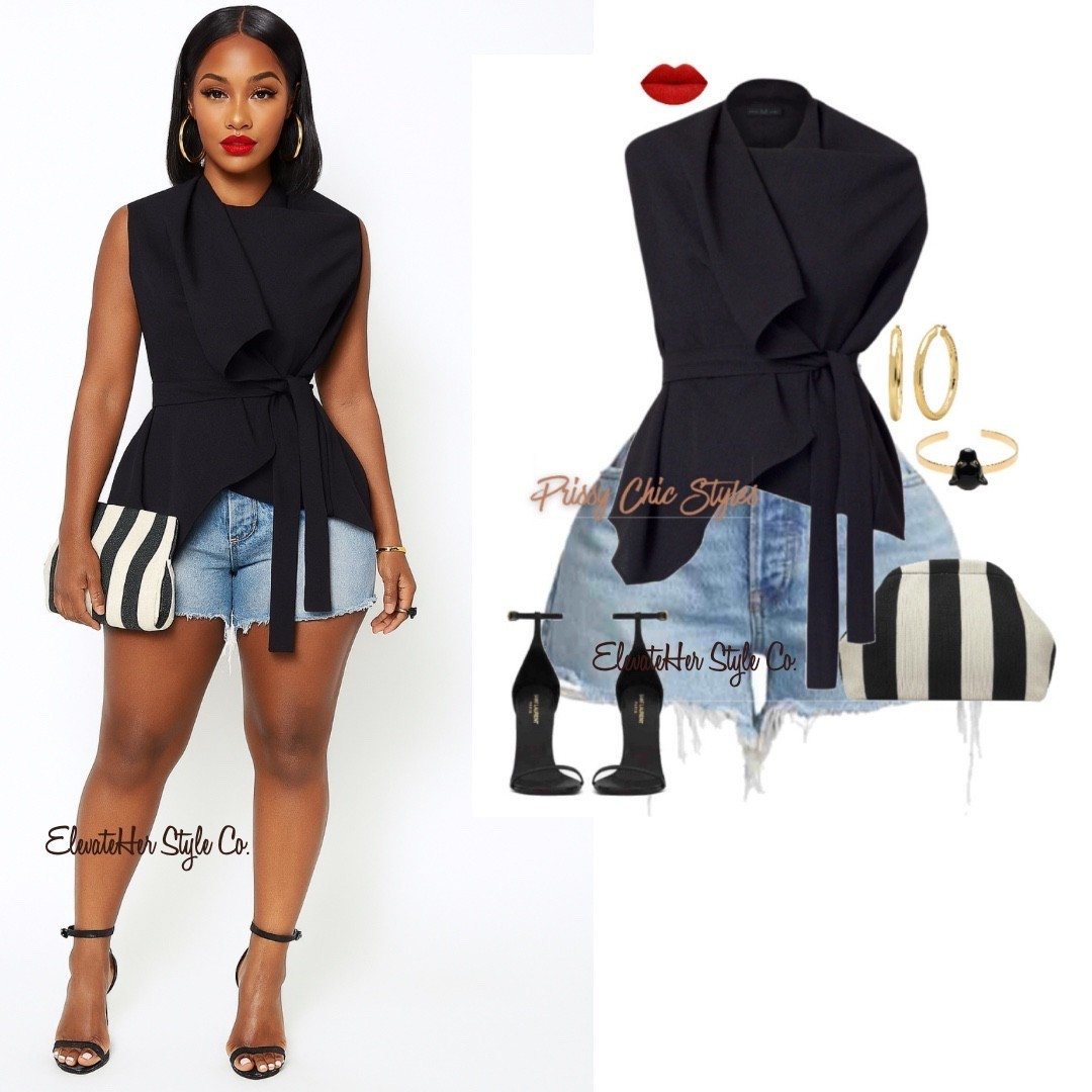Here’s the styling secret nobody tells you: looking expensive has almost nothing to do with how much you spent.

It’s about contrast.

When you pair something casual (those relaxed denim shorts) with something structured and elevated (a draped black wrap top), your brain reads the outfit as intentional. That tension between easy and polished is exactly what makes a look feel pulled together instead of thrown on. It’s the same trick stylists use to make a $40 outfit photograph like a $400 one.

Then you layer in the finishing touches that do the heavy lifting: gold hoops to frame your face, a sleek cuff for a little shine, a structured clutch so nothing reads “errand run,” and strappy heels to lengthen the leg. Top it with a bold red lip and the whole thing says she planned this. Because the gold against melanin-rich skin? That glow is the accessory.

This is the formula that works for everybody. But the magic happens when it’s built around YOU. Inside ElevateHer Style Membership, you stop guessing and start getting outfit recommendations made for your body shape, your real life, and your budget. New looks land every Friday.

#LTKdayinmylife #LTKOver40 #LTKootd