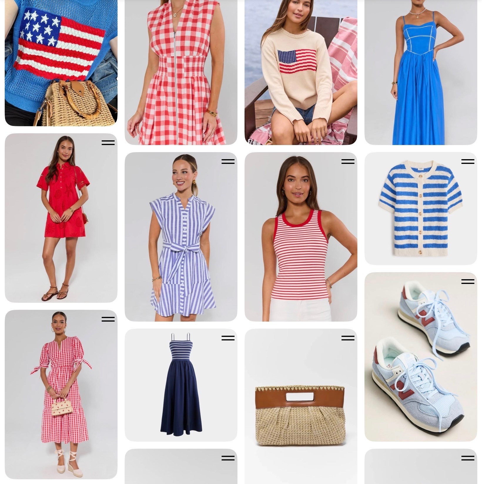 American style, red, white, blue, stripe, gingham, raffia bag, straw bag

#LTKdayinmylife #LTKgrwm #LTKootd