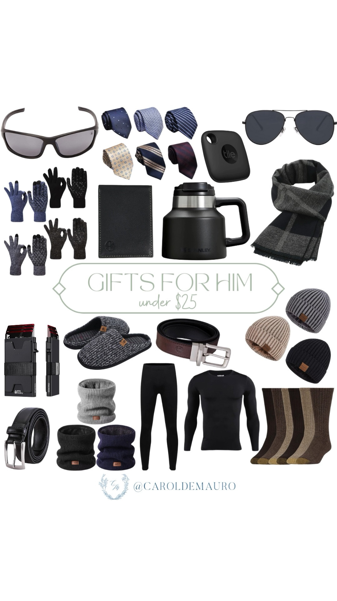 To my girlies who are struggling to find the most affordable items to gift their husband, boyfriend, dad, father-in-law, or uncle, this Amazon under $25 gift guide is what you're looking for! Choose from workwear accessories, gym outfits, eyewear, and a cozy winter wardrobe!
#giftsforhim #affordablefinds #affordablegifts #mensfashion

#LTKFindsUnder50 #LTKStyleTip #LTKFitness