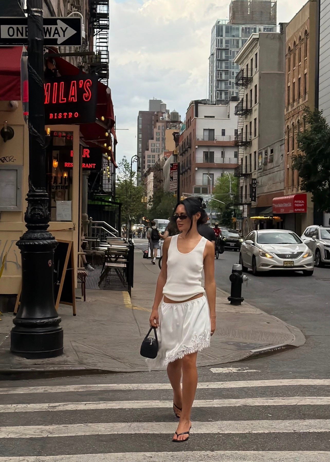 NYC ootd | H&M white tank, lace trim skirt, Marc fisher black heels #nycootd

#LTKootd #LTKdayinmylife #LTKSeasonal