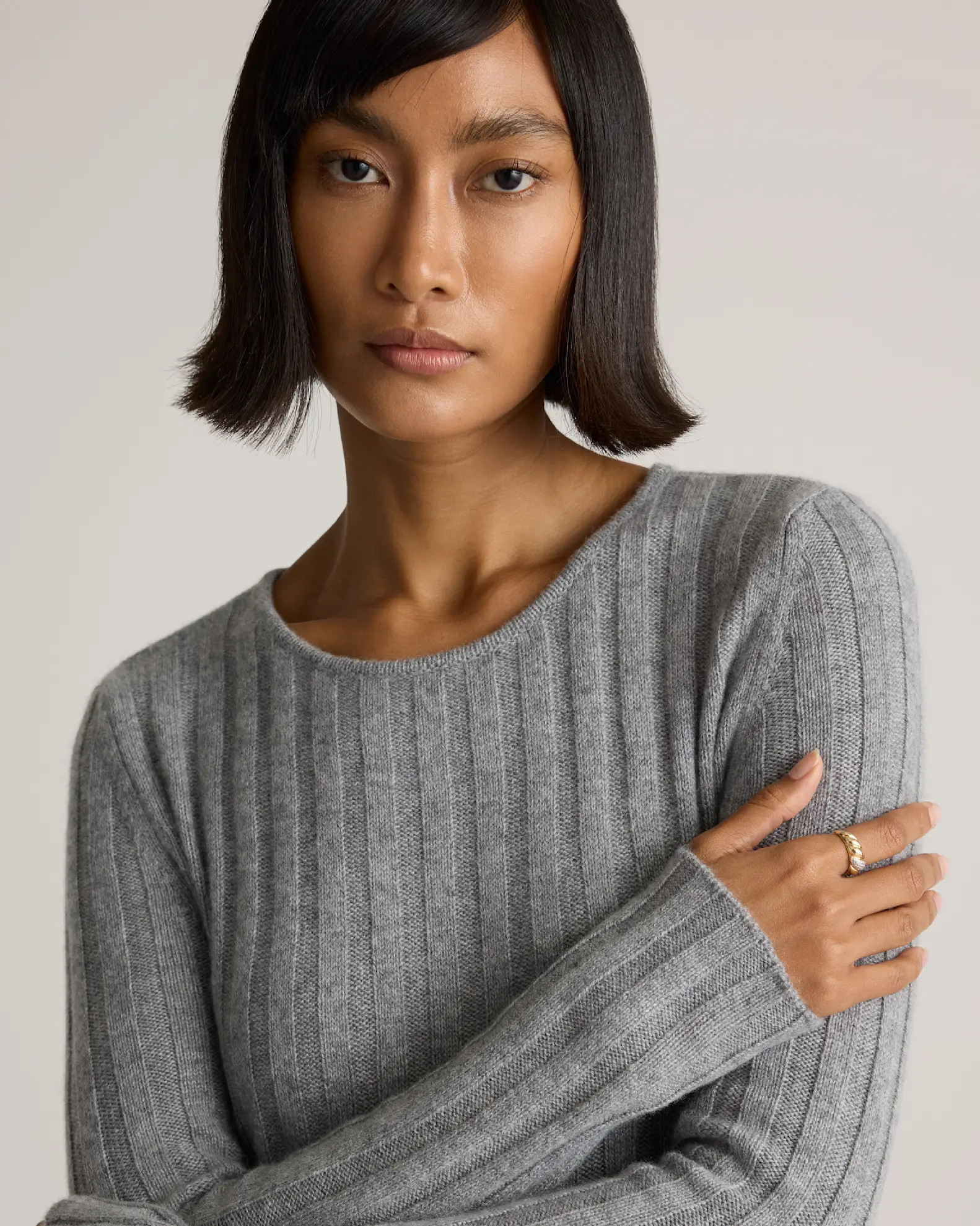 Mongolian Cashmere Wide-Rib Midi Dress | Quince