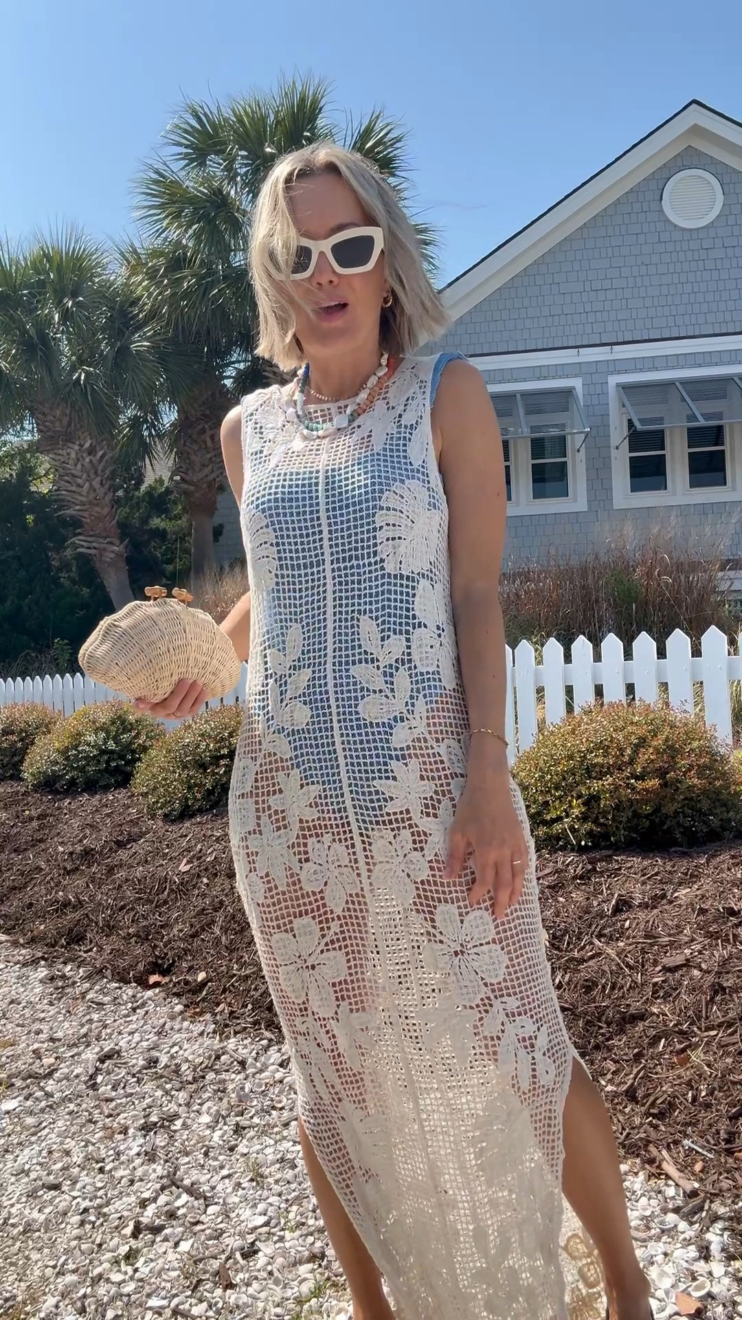 This swimsuit coverup is stunning, so great in real life. It fits a bit long for me and I’m 5’2 but I don’t mind it because it flows well and doesn’t trip me up, pretty for the beach 

#LTKSaleAlert #LTKPetite #LTKOver40