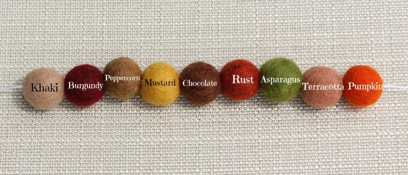 Autumn Felt Ball Garland, Fall Pom Pom Garland, Thanksgiving Decor, Felt Balls, Thanksgiving Part... | Etsy (US)