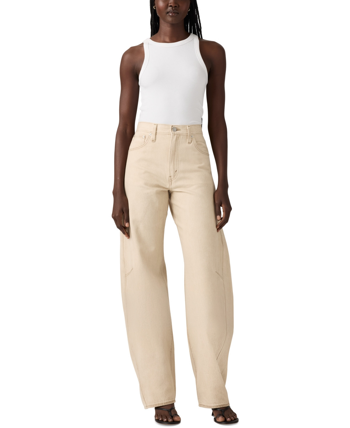 Levi's Women's Cinch High-Rise Barrel-Leg Jeans - Cloudy Travertine Cinch | Macy's