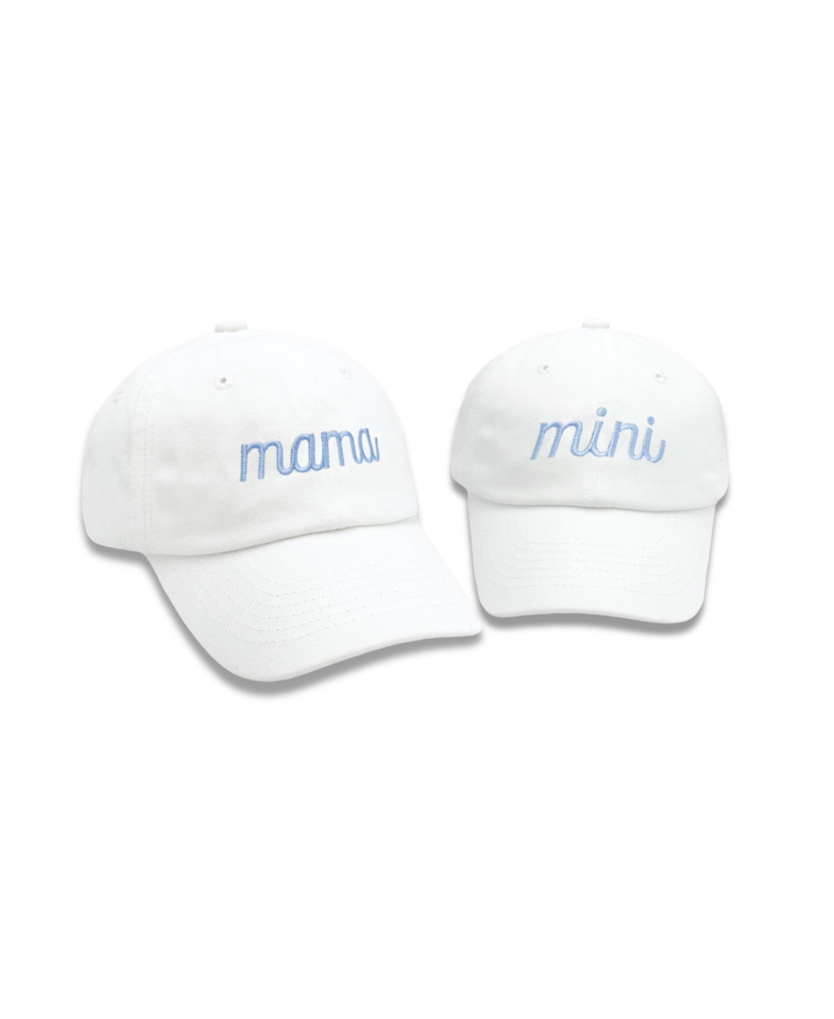 Bits & Bows Toddler Mama & Mini Baseball Hat Set - White | Macy's