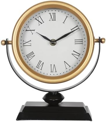 Desk Clock - Classic Vintage Clock and Decorative Shelf Decor,Silent Non-Ticking Clock with Distr... | Amazon (US)