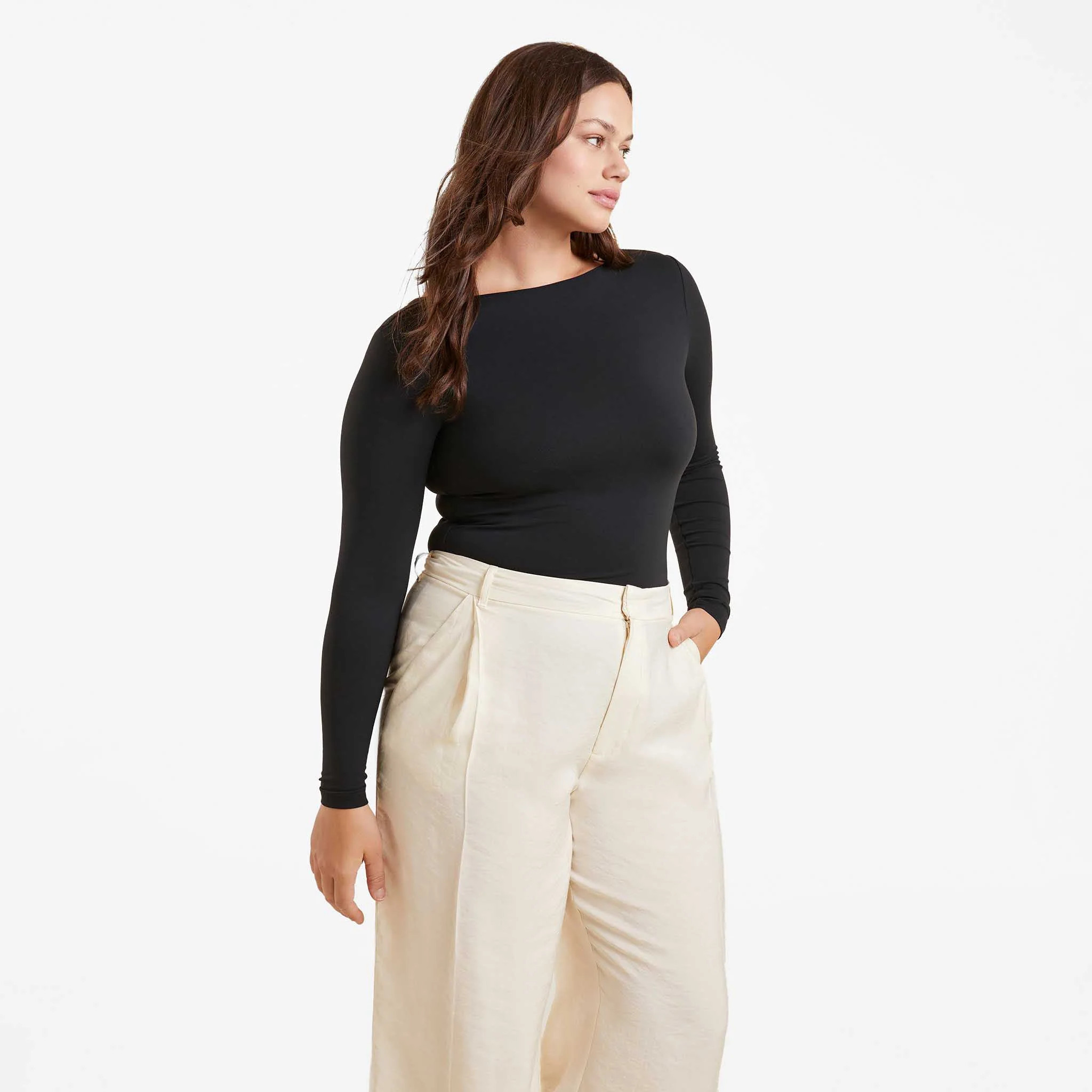 Open Back Bodysuit | Black | Nuuds US