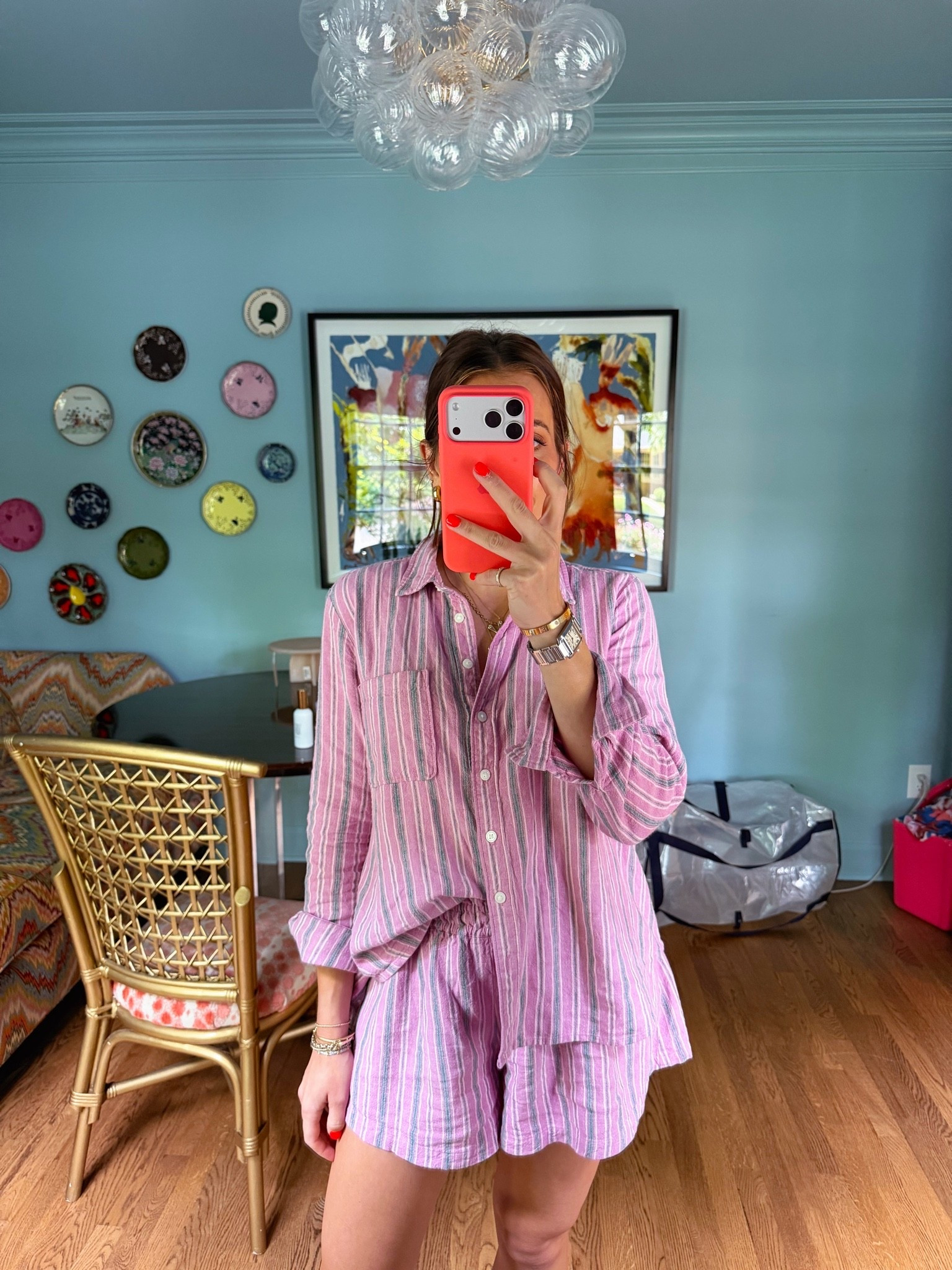 Cutest linen set— wearing xsmall shorts & petite small top